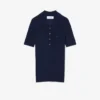 3D Rib Knit Polo Collar Merino Wool Sweater