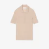 3D Rib Knit Polo Collar Merino Wool Sweater