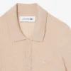 3D Rib Knit Polo Collar Merino Wool Sweater