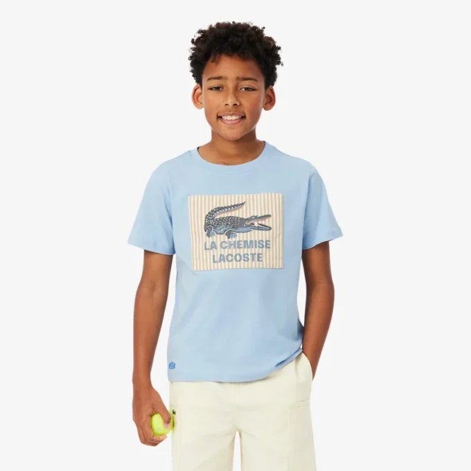 Badge Accent Cotton T-Shirt