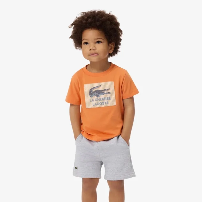 Badge Accent Cotton T-Shirt