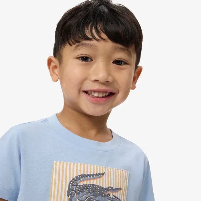 Badge Accent Cotton T-Shirt