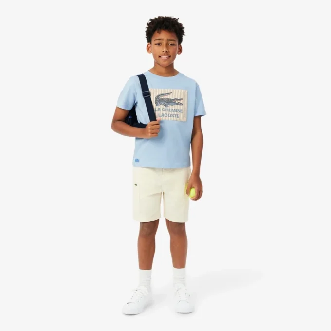 Badge Accent Cotton T-Shirt