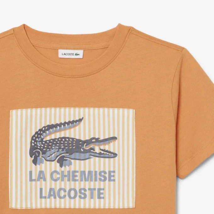 Badge Accent Cotton T-Shirt