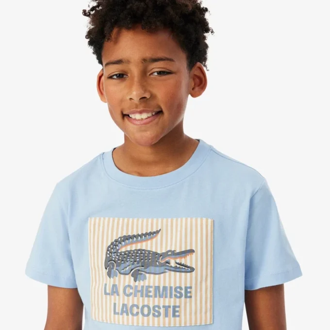 Badge Accent Cotton T-Shirt