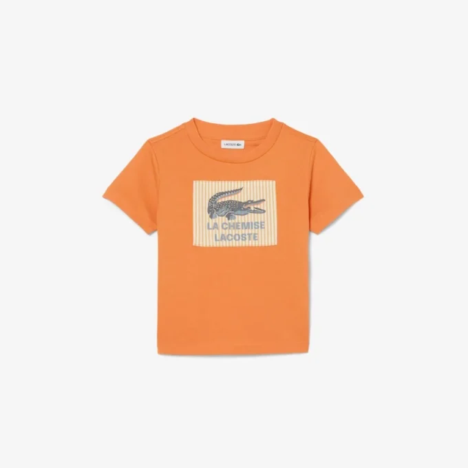 Badge Accent Cotton T-Shirt