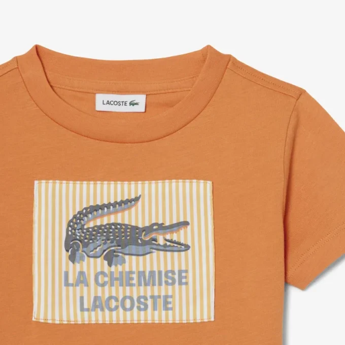 Badge Accent Cotton T-Shirt