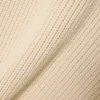 Badge Accent Pearl Rib Polo Collar Sweater