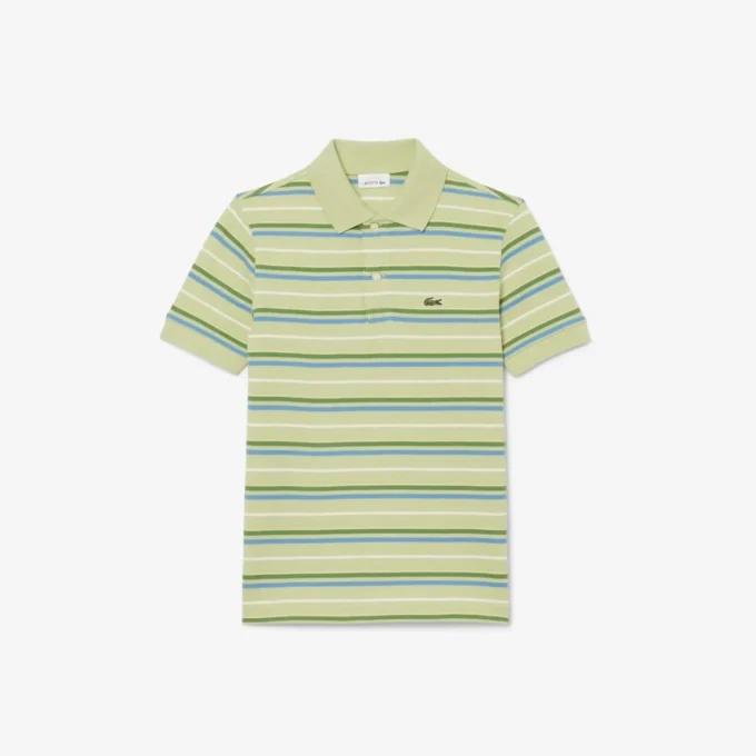 Boys’ Contrast Stripe Petit Piqua Polo