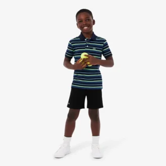 Boys’ Contrast Stripe Petit Piqua Polo
