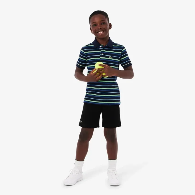 Boys’ Contrast Stripe Petit Piqua Polo