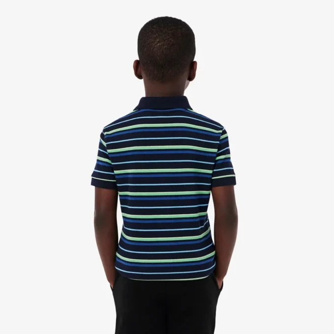 Boys’ Contrast Stripe Petit Piqua Polo