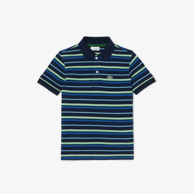 Boys’ Contrast Stripe Petit Piqua Polo
