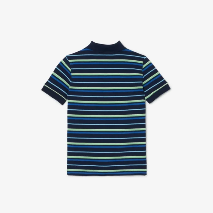 Boys’ Contrast Stripe Petit Piqua Polo