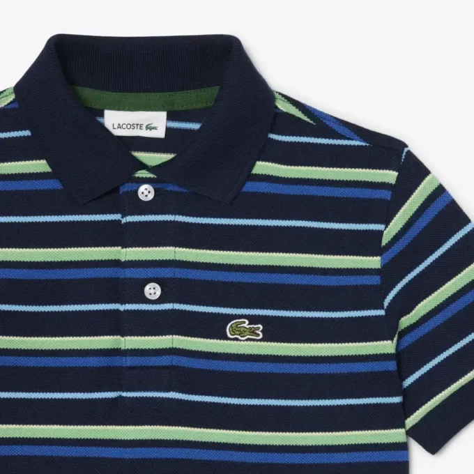 Boys’ Contrast Stripe Petit Piqua Polo