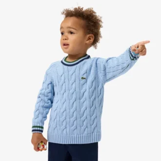 Boys’ Cotton & Wool Crew Neck Sweater