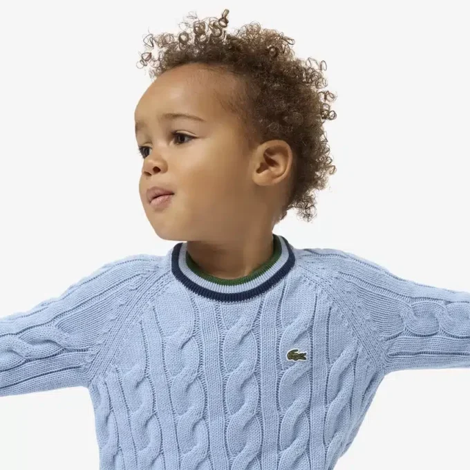 Boys’ Cotton & Wool Crew Neck Sweater