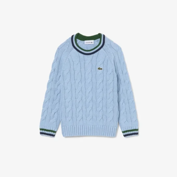 Boys’ Cotton & Wool Crew Neck Sweater
