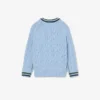 Boys’ Cotton & Wool Crew Neck Sweater