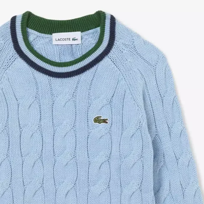 Boys’ Cotton & Wool Crew Neck Sweater
