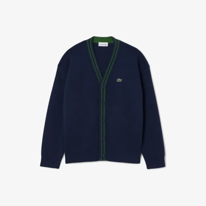 Boys’ Cotton & Wool V-Neck Cardigan