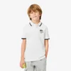 Boys’ Stripe Collar Petit Piqua Polo