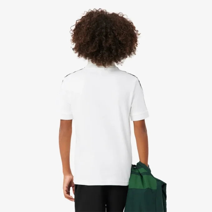 Branded Stripe Cotton Pima Polo Shirt