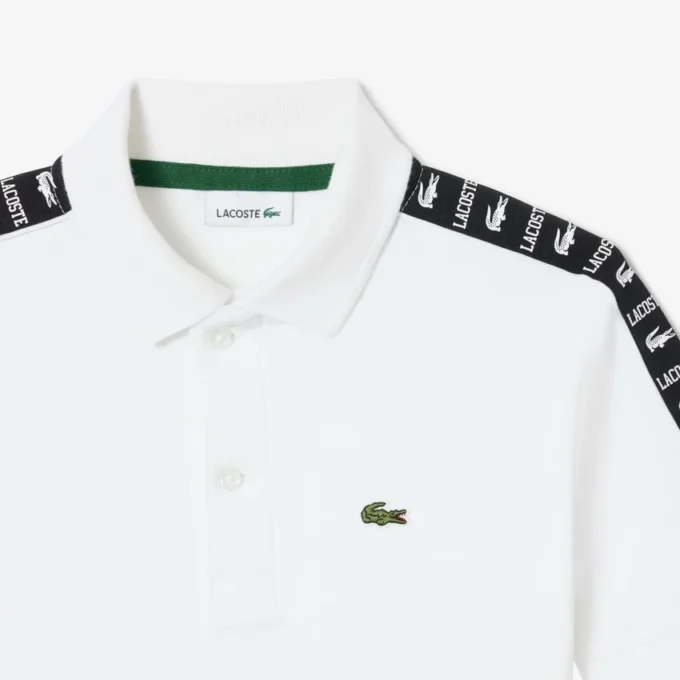 Branded Stripe Cotton Pima Polo Shirt