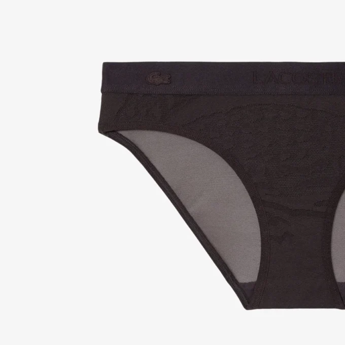 Branded Waist Mesh Briefs