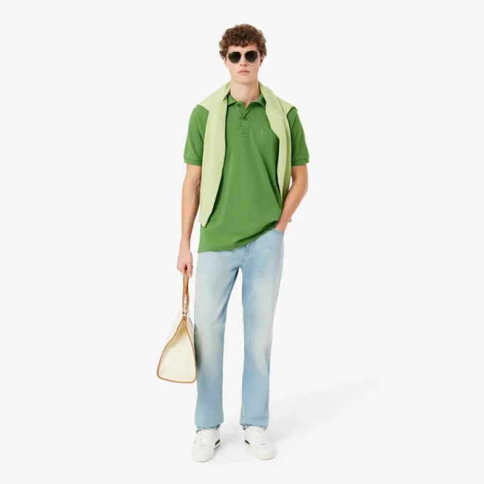 Classic Fit Embroidery Detail Petit Piqua Polo