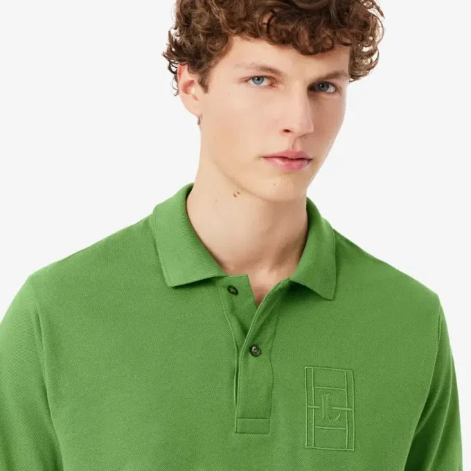 Classic Fit Embroidery Detail Petit Piqua Polo