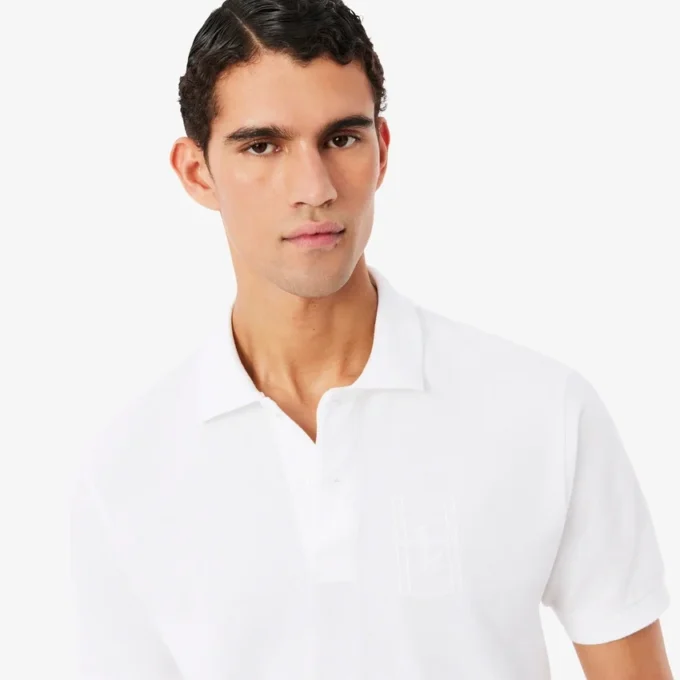 Classic Fit Embroidery Detail Petit Piqua Polo