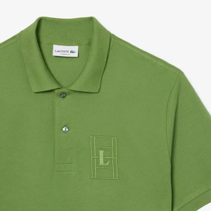 Classic Fit Embroidery Detail Petit Piqua Polo