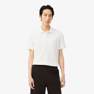 Classic Fit Ribbed Knit Polo