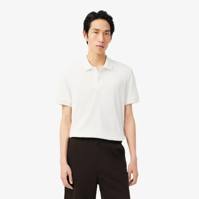 Classic Fit Ribbed Knit Polo