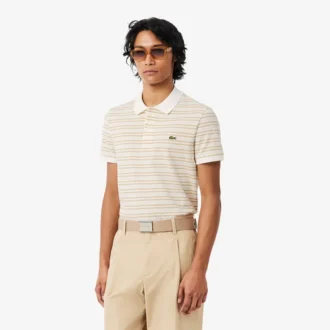 Classic Fit Striped Petit Piqua Polo