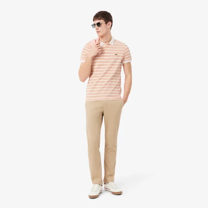 Classic Fit Striped Petit Piqua Polo
