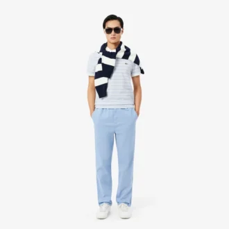Classic Fit Striped Petit Piqua Polo