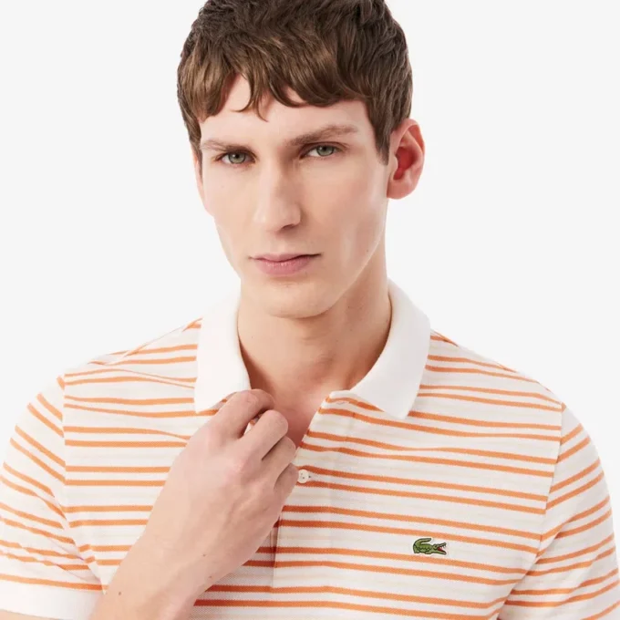 Classic Fit Striped Petit Piqua Polo