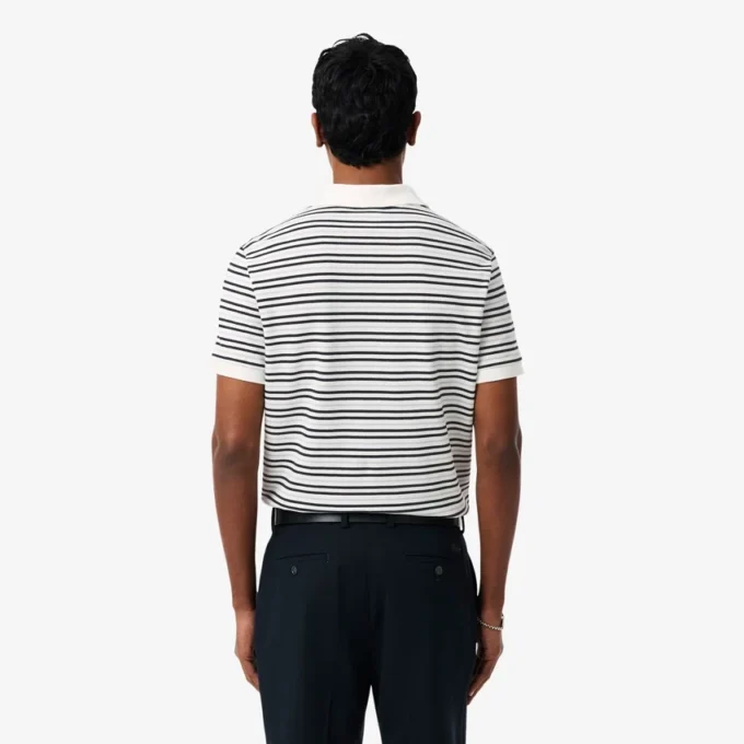Classic Fit Striped Petit Piqua Polo