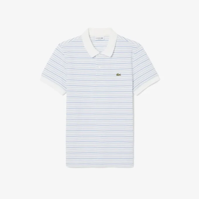 Classic Fit Striped Petit Piqua Polo
