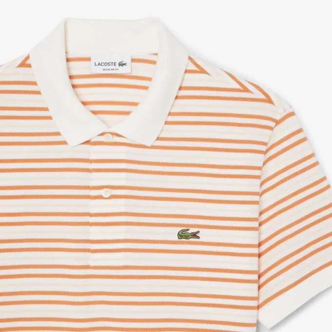 Classic Fit Striped Petit Piqua Polo