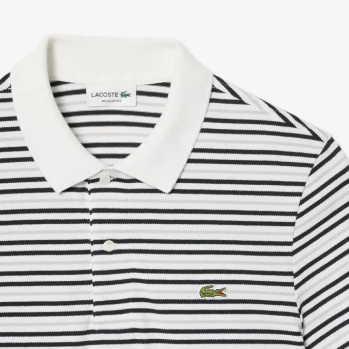 Classic Fit Striped Petit Piqua Polo