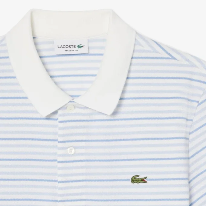 Classic Fit Striped Petit Piqua Polo