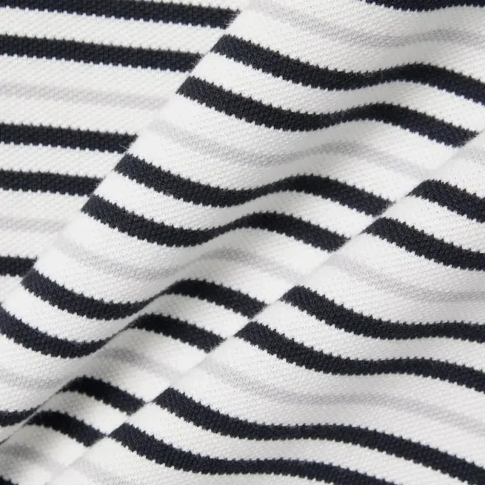 Classic Fit Striped Petit Piqua Polo