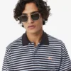 Classic Fit Textured Striped Polo