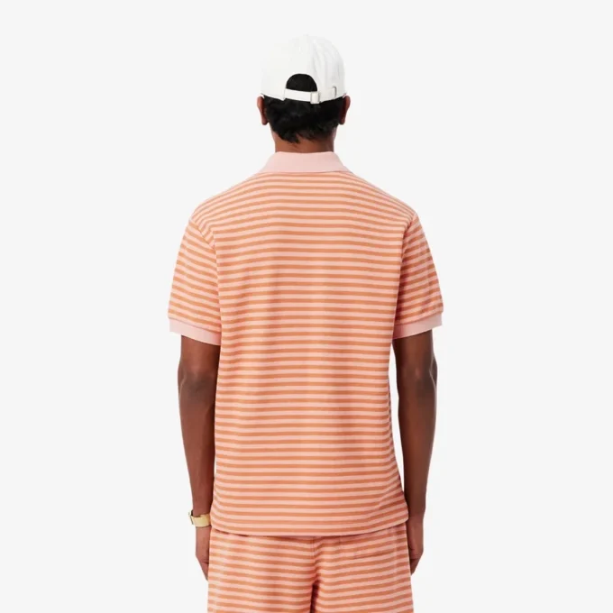 Classic Fit Textured Striped Polo