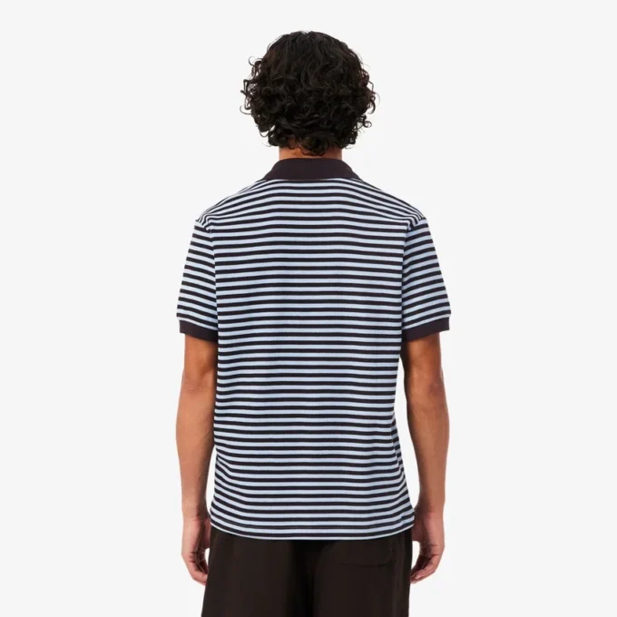 Classic Fit Textured Striped Polo