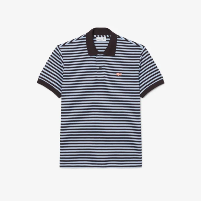 Classic Fit Textured Striped Polo