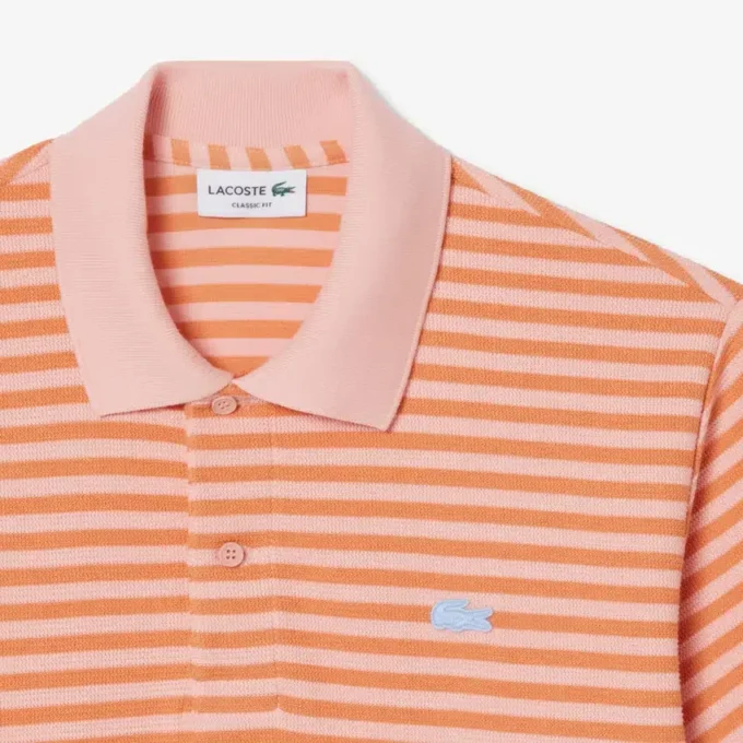 Classic Fit Textured Striped Polo